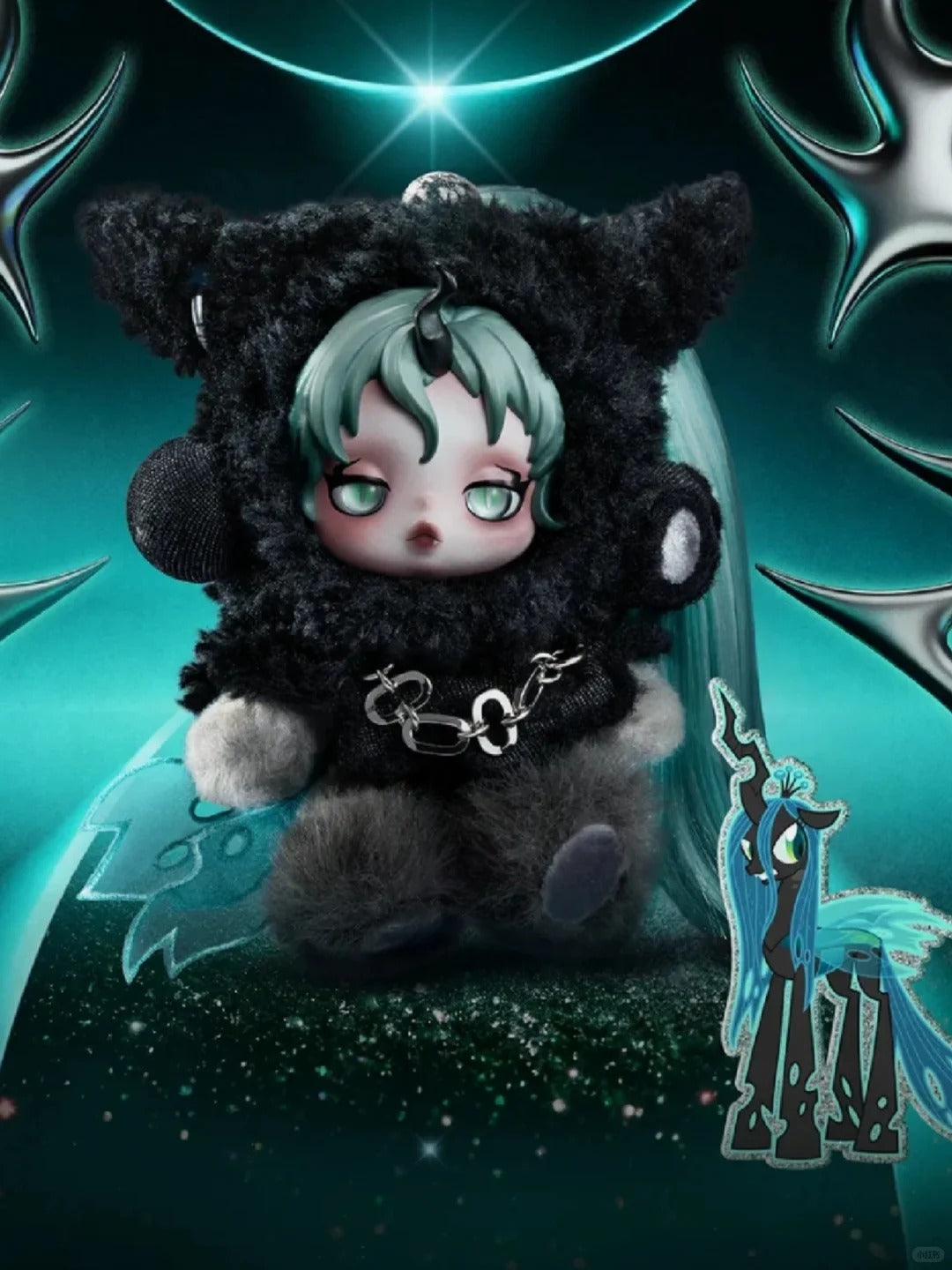 SKULLPANDA × My Little Pony Series Plush Doll Pendant Blind Box
