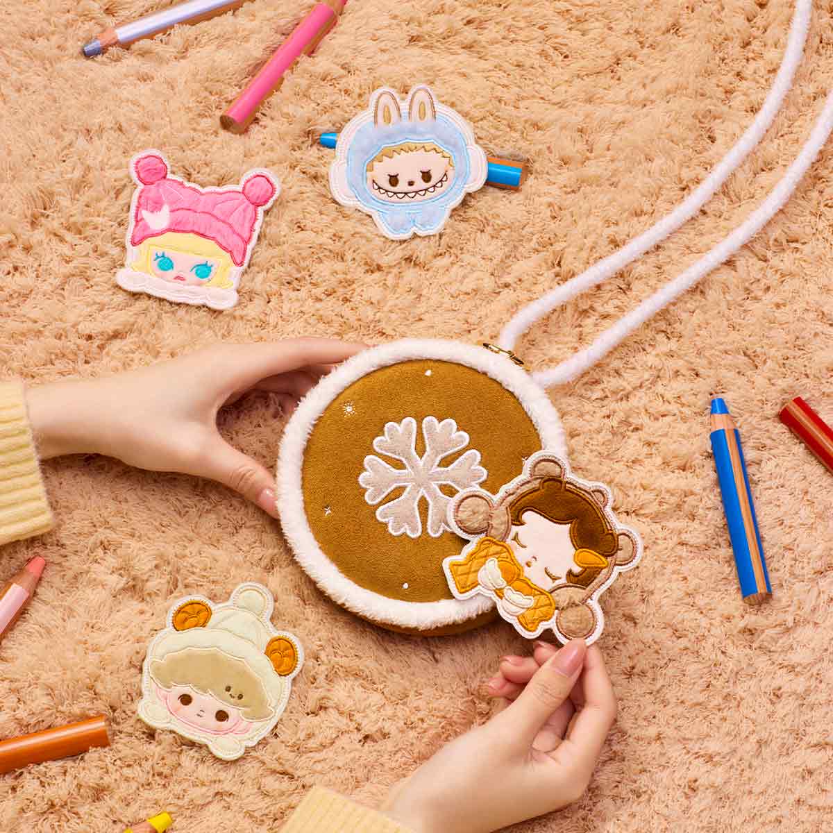 POP BEAN Fluffy & Cozy Series-Crossbody Bag