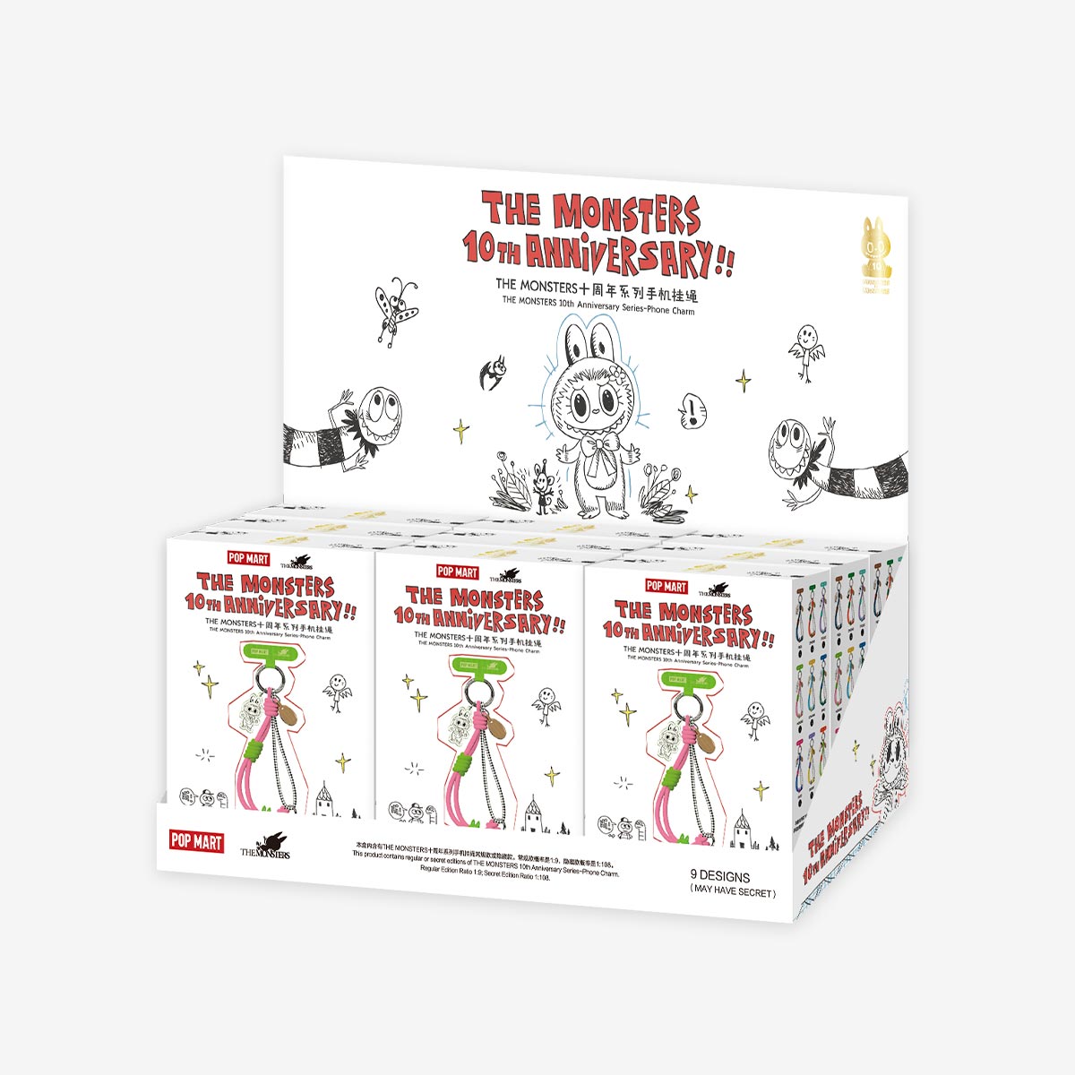 The Monster 10th Anniversary Series Handheld Phone Pendant Blind Box