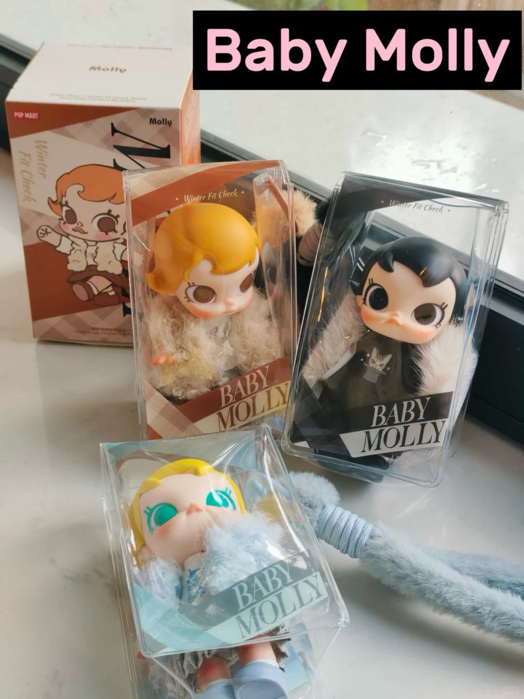 Baby molly winter fit check series-vinyl plush pendant