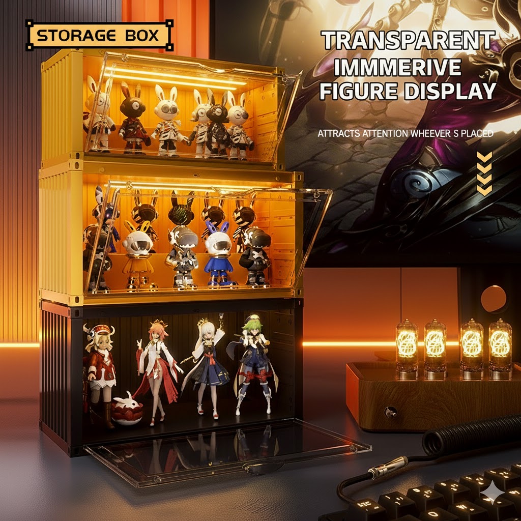 Cargo-X™ Stackable Container Display Box - Industrial Collection Pod