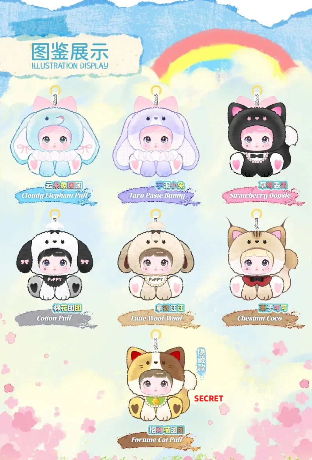 Nommi-V12 Sitting Zoo Series Plush Blind Box【HiToys】